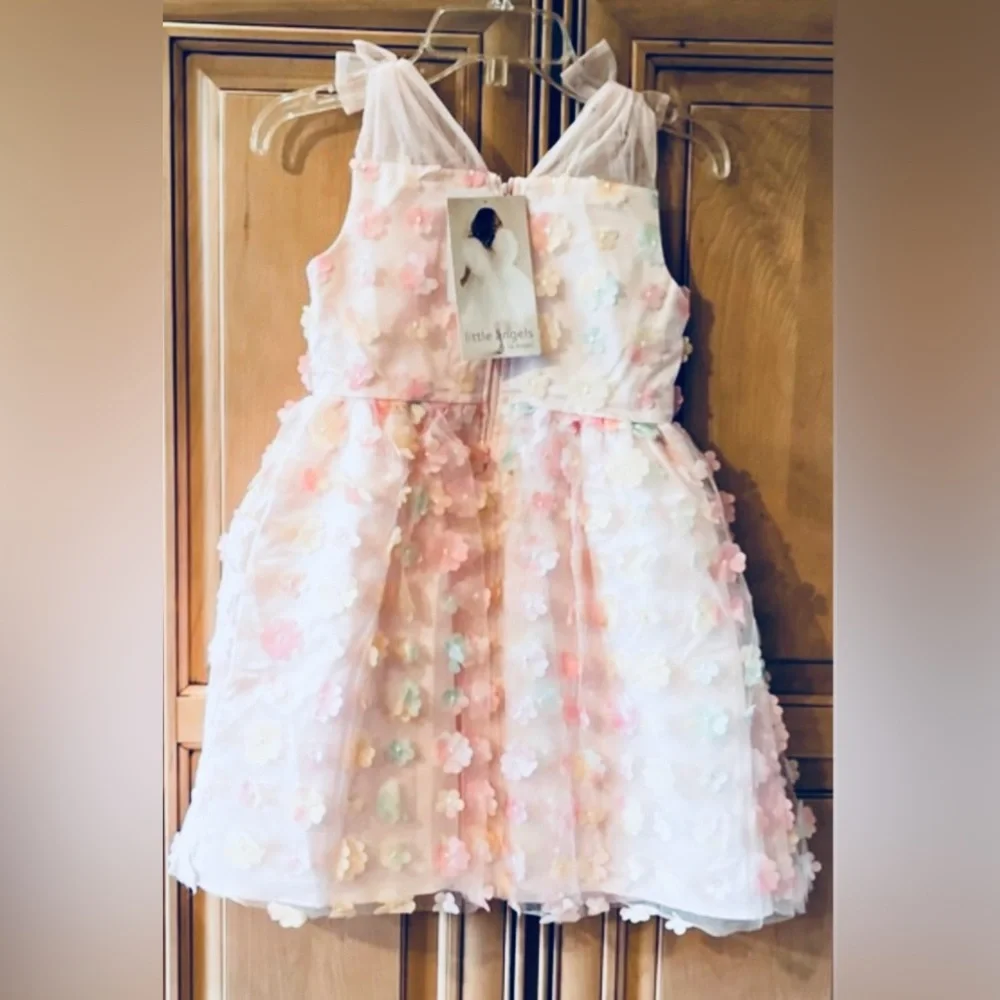 NWT Us Angels Girls Sleeveless Illusions Dress